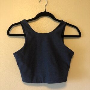 Outdoor Voices Venus Crop Top in Navy/Charcoal/Graphite XS